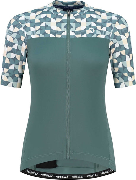 Rogelli essential graphic fietsshirt - korte mouwen - dames - mint - maat m