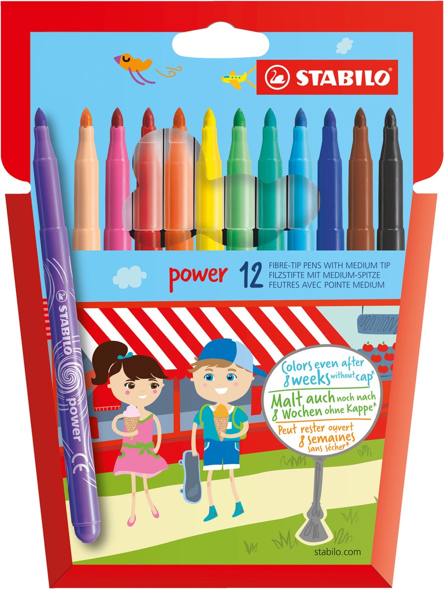 Stabilo power - tusch - sæt med 12 stk
