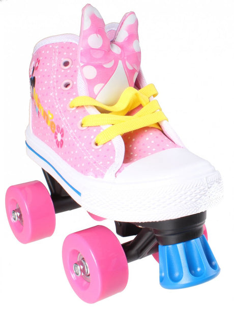 Minnie Mouse Roller Skates Girls Pink White Størrelse 29