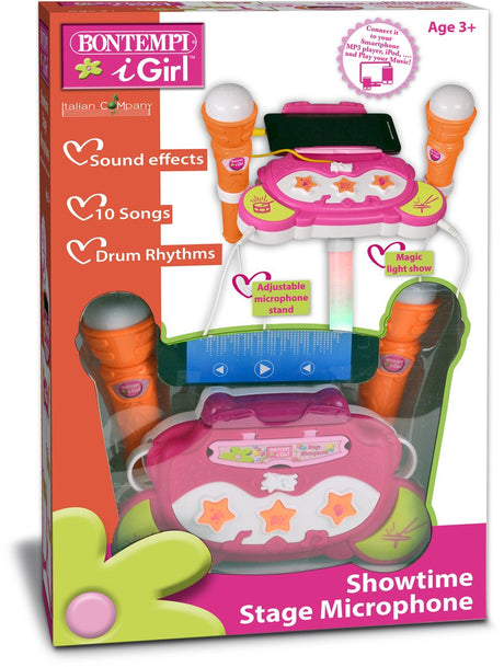 Bontempi spa scenemikrofon - legetøjsmikrofon - pink