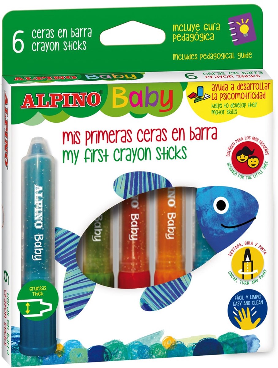 Alpino box 6 paint pen baby