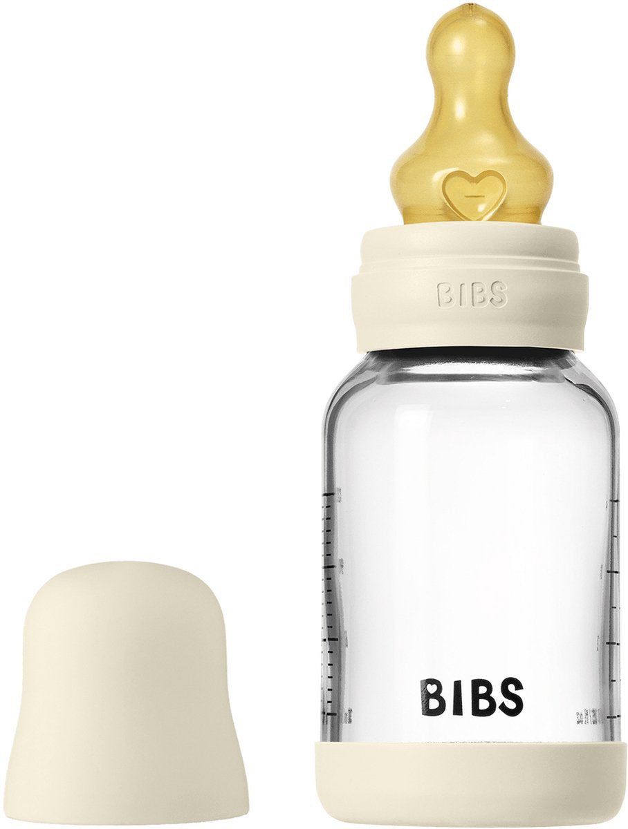 Hagesmæk flaske - langsom flow - 120 ml - glas latex - elfenben