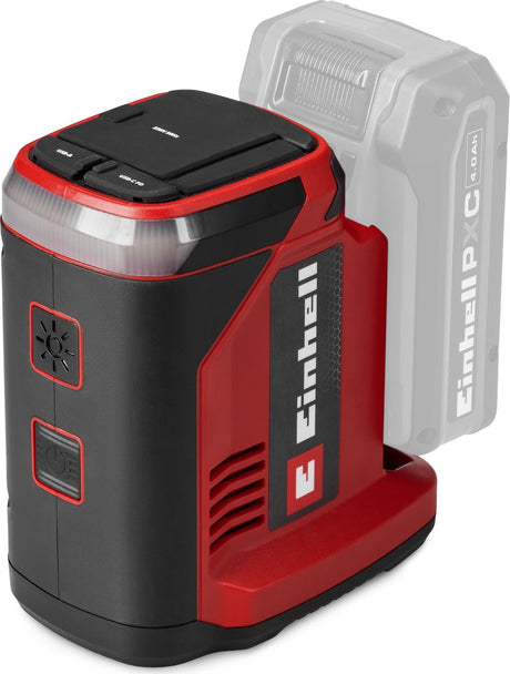 Einhell batteri inverter tc-es 18 150 1 li solo - power x-change - 18 v li-ion - 18v til USB-A (10w), USB-C (60w) og 230v (150w)