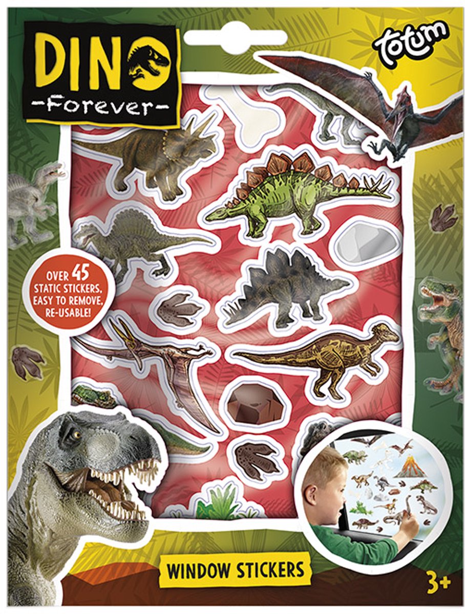 Totum dino for evigt - vinduesklistermærker