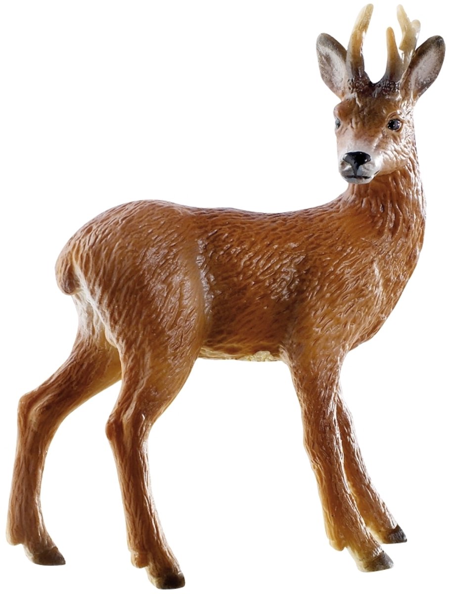 Bullyland 64436 – spillefigur hjortebuk – ca. 7–9 cm – naturtro og detaljeret design – ideel som pædagogisk legefigur, dekoration eller lille gave til børn fra 3 år