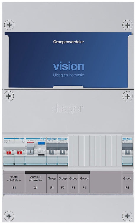 Hager vision - skriv en 3-gruppe distributør hs, som 30 ma haco direkte, 1-faset