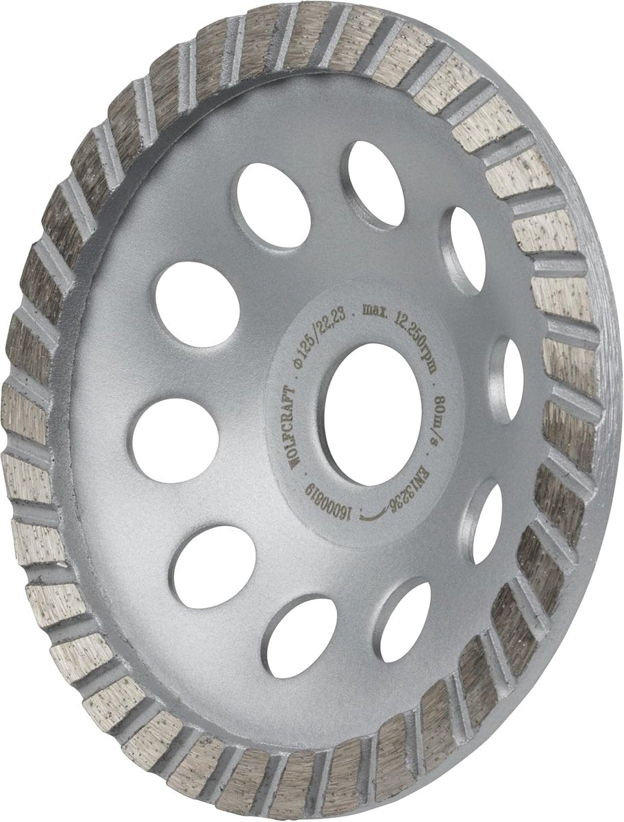 Wolfcraft - diamantslibehoved - ø 125 mm - skålhjul - 8382000