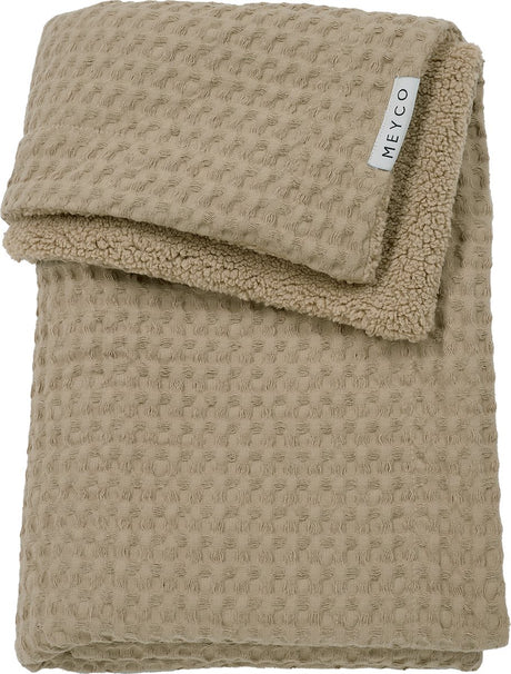 Meyco babyvaffelbamsetæppe - taupe - 100x150cm - 2,0 tom