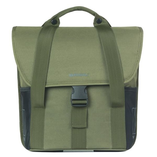 Basil enkelt cykeltaske go 16 liter 15 x 29 x 34 cm - mørkegrøn