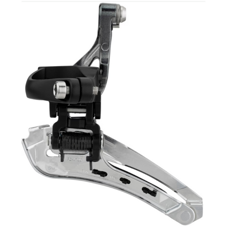 Shimano forskifter 2 x 10 speed tiagra fd-4700 ø28,6 - ø31,8 mm klemme ned-træk 61-66° - 46-53t - sort sølv