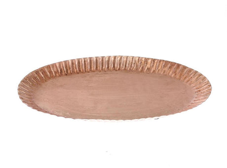 Hbx naturlig levende bakke metal 24x41xh3,5cm pink