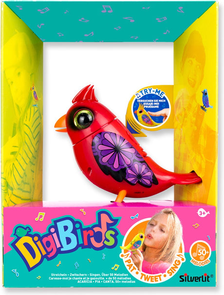 Silverlit digibirds enkelt kardinal - interaktiv fugl