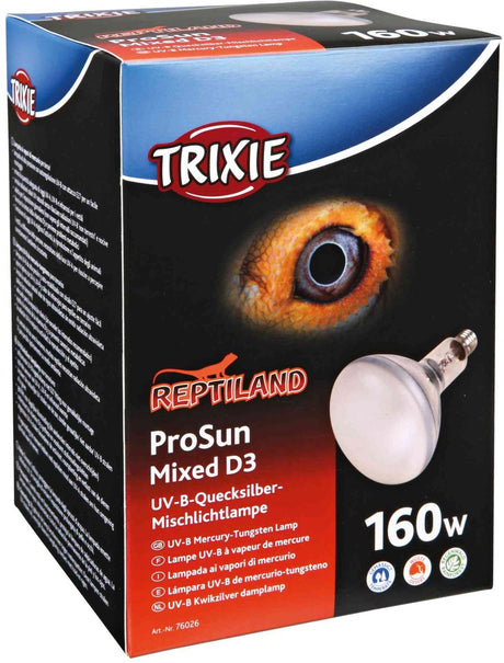 Trixie UVB lampe 160w - selvstartende, E27 fitting - 11,5x28,5 cm