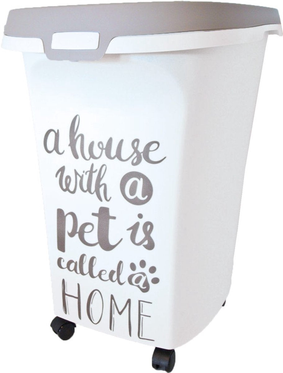 Moderna foderbeholder trendy historie pet visdom - 38 ltr 46x37x47,5 cm