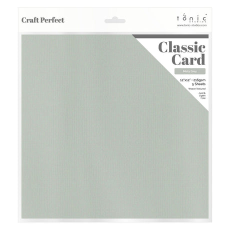 Craft perfect by tonic studios craft perfect • klassisk kort 216g 30,5x30,5cm tåget grå 5stk