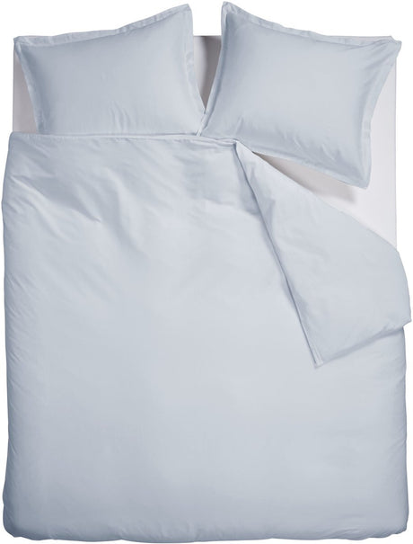 Ambiante satin uni dekbedovertrek - tweepersoons - 200 x 200 220 cm - licht blauw