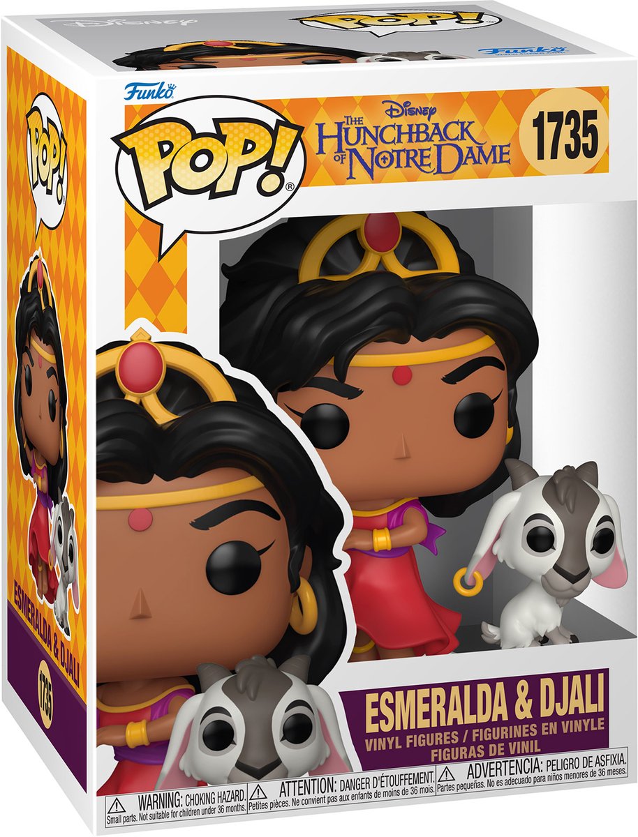 Funko the Hunchback of Notre Dame Pop! vinyl figur esmeralda djali 9 cm dukke! figur