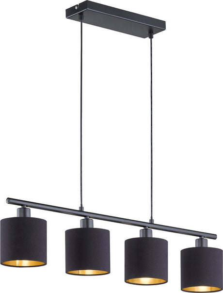 Rl live your light reality tommy hanglamp - zwart - goudkleur - excl.4xe14 - ip20