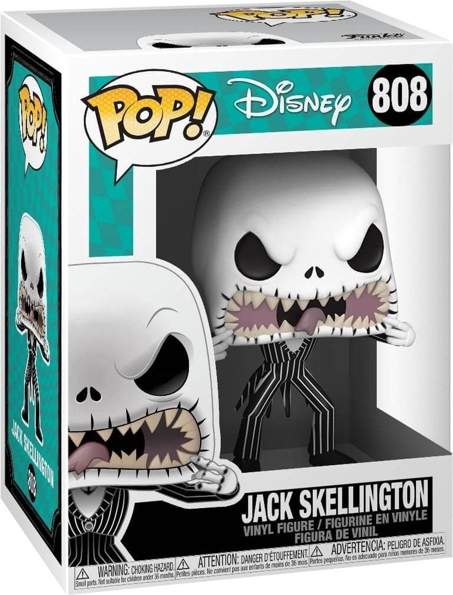 Funko pop disney: mareridtet før jul - jack skellington (scary face) pop #808
