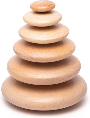 Bigjigs Wooden Pebble Brick Balance Game