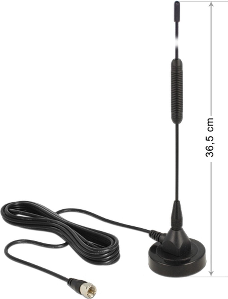 Delock dab+ antenne med f (m) stik - 0 dbi - 2 meter