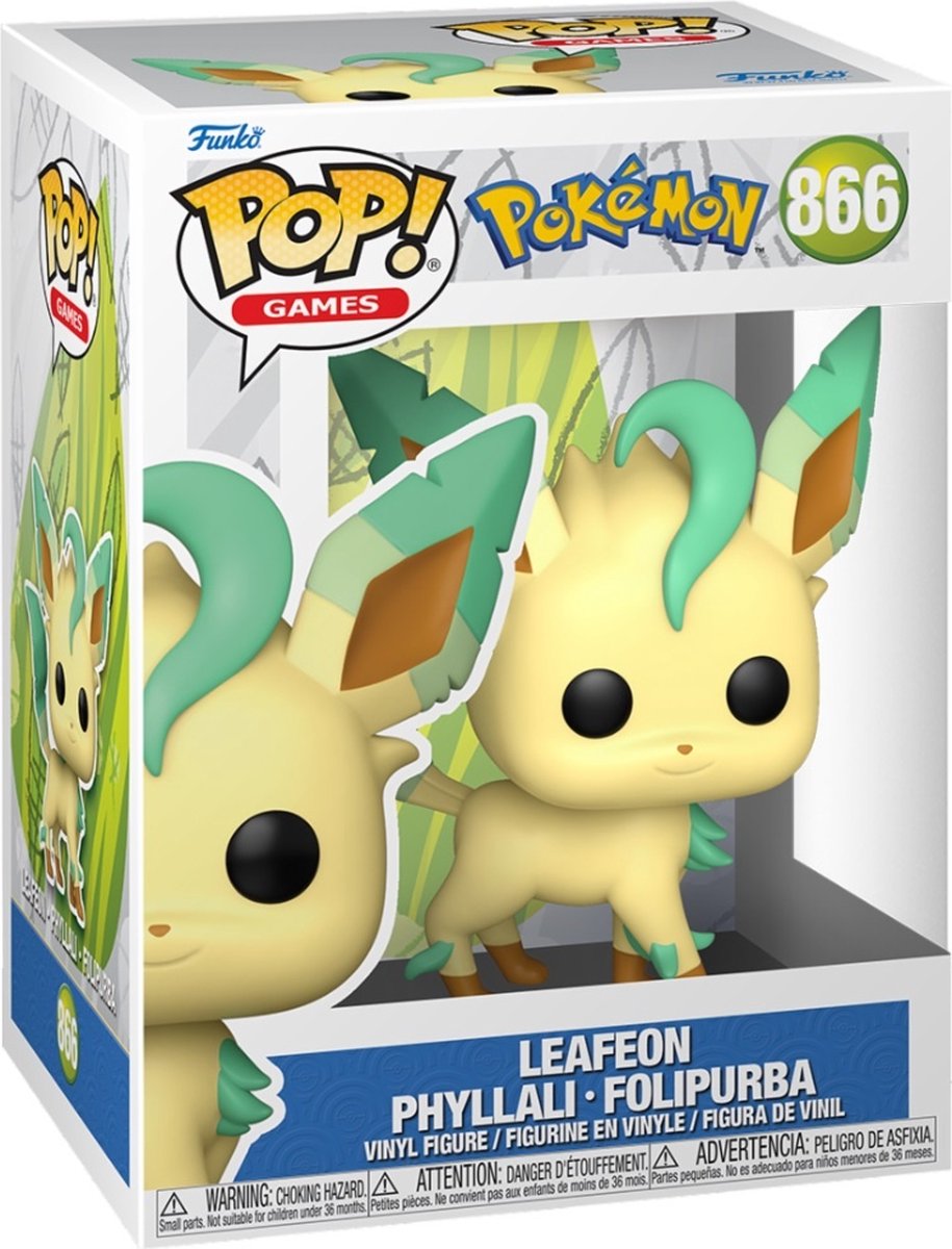 Funko pop spil: pokémon leafeon - pop #866