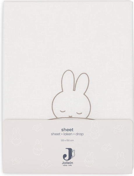 Jollein x nijntje laken ledikant 120x150cm sleepy miffy - funghi