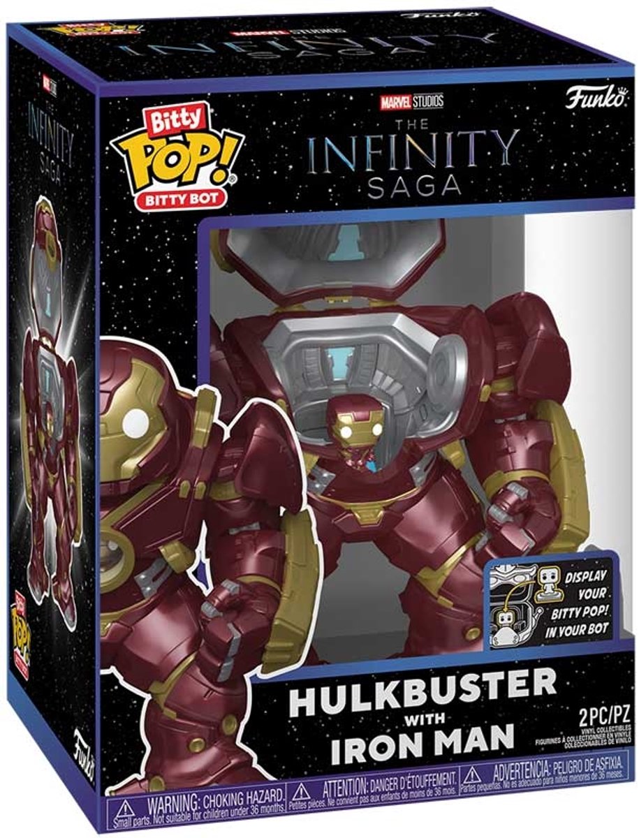 Funko bitty bop bitty bot - marvel hulkbuster med iron man