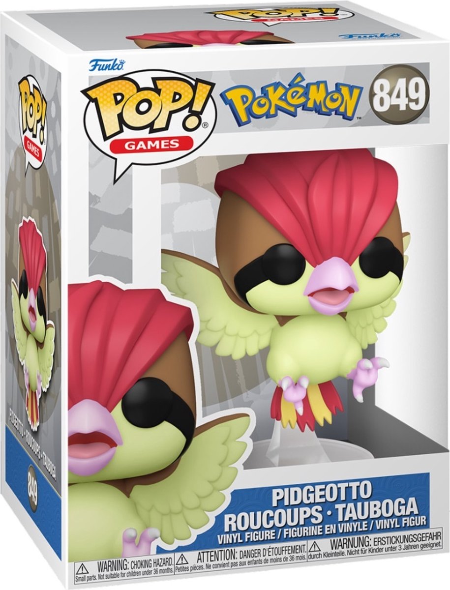 Funko pop spil: pokémon pidgeotto - pop #849