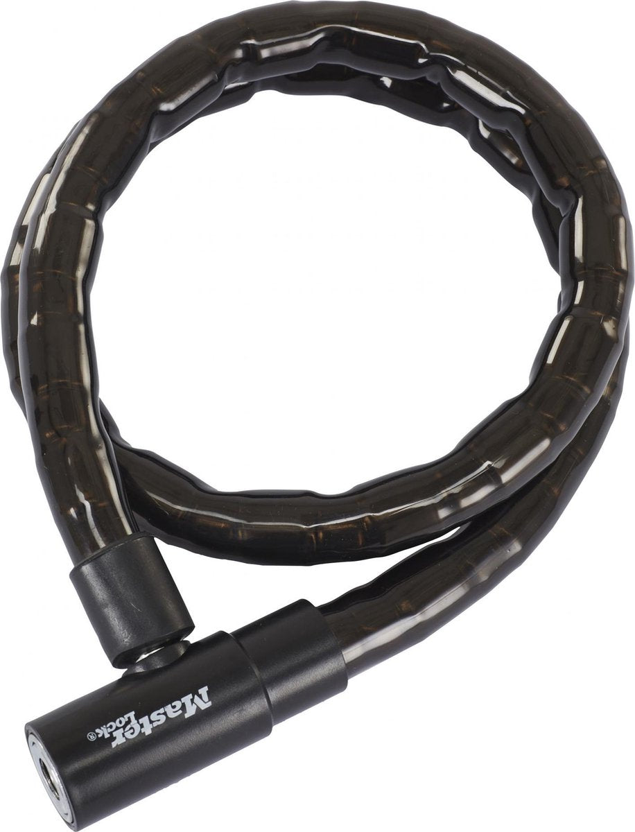 Masterlock kabellås - 120cm x 3cm - forstærket stål - sort