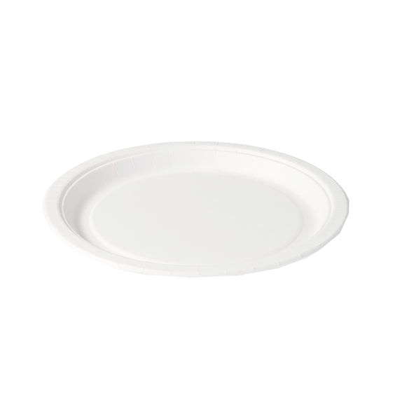 Rund paptallerken hvid 23 cm (8x20 stk.)