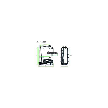 Tradekar international bv pro-bruger cykelholder - diamond SG2 - 2 cykler
