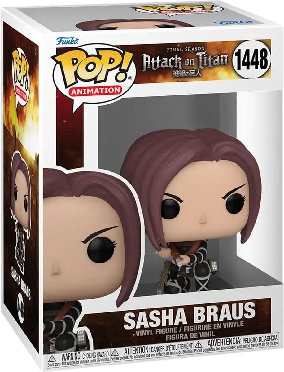 Funko pop animation: angreb på titan - sasha braus - pop #1448