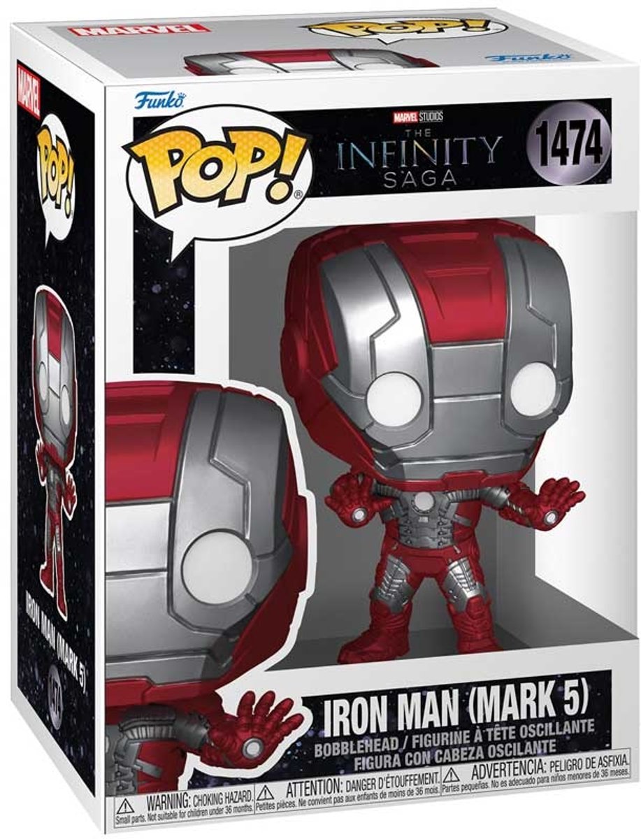 Funko iron man iron man (mark 5) vinyl figur 1474 unisex pop! - flerfarvet - standard