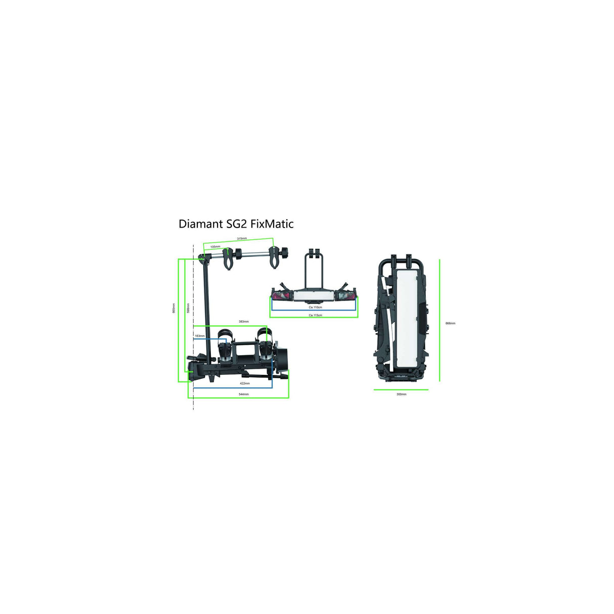 Pro-bruger cykelholder diamant SG2 fixmatic