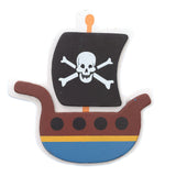 Darice • malede træformer piratbåd 9,5x8,9x0,5cm