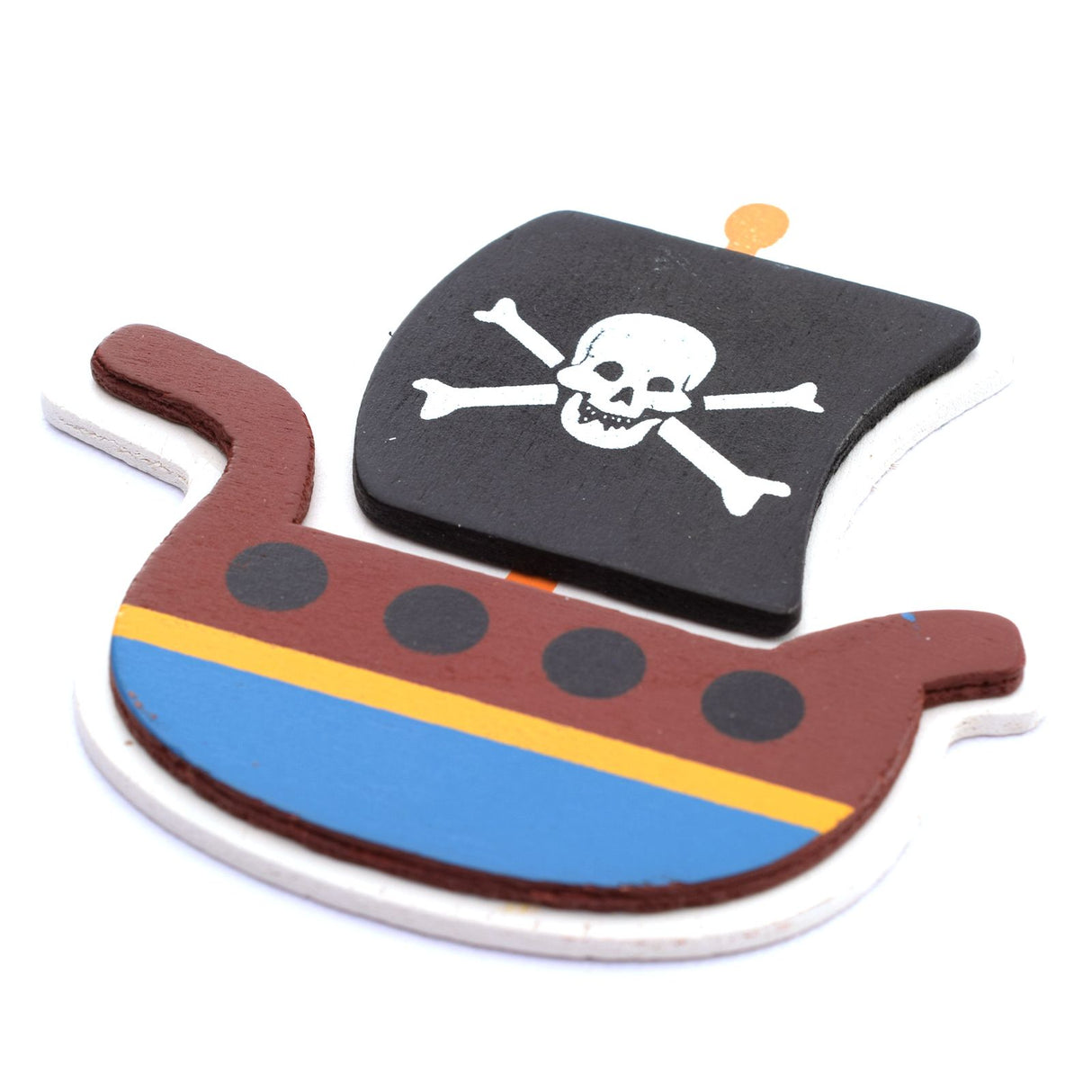 Darice • malede træformer piratbåd 9,5x8,9x0,5cm