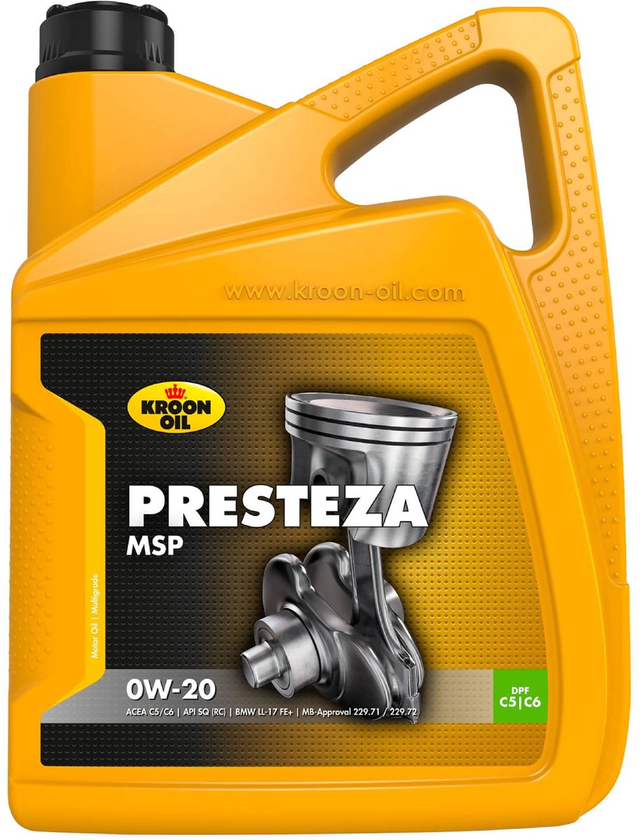 Kroon-olie motorolie torsynth 0w20 5 liter