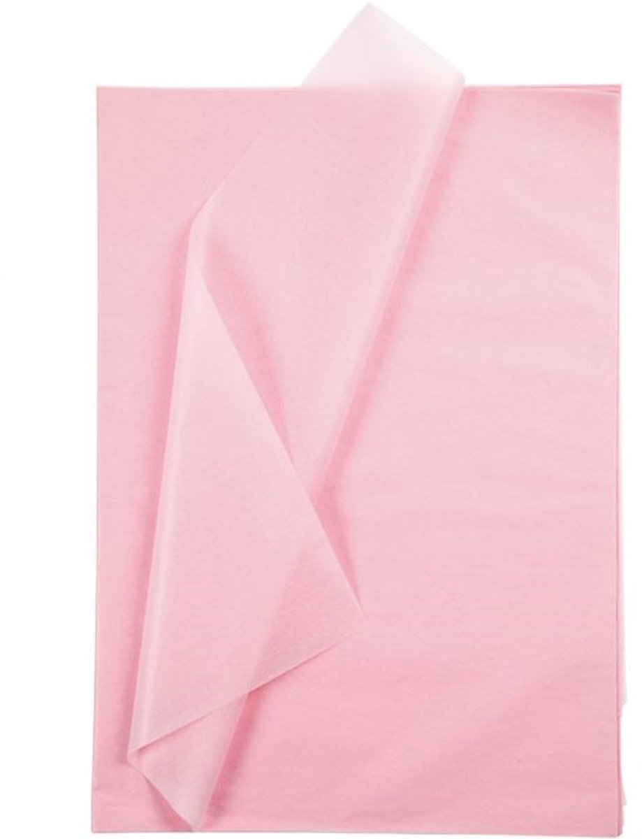 Creativ company cc silkepapir 50x70 cm lys pink 25 ark
