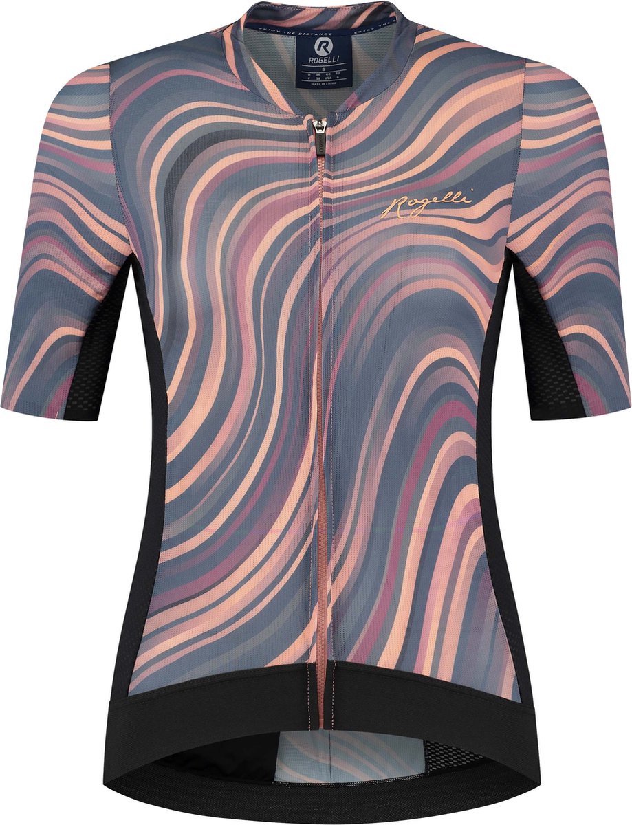Rogelli lynn fietsshirt - korte mouwen - dames - koraal, grijs - maat m