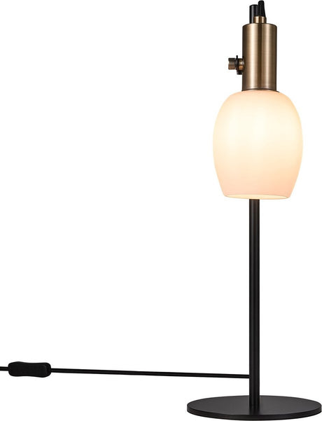 Nordlux arild bordlampe-e14-opal glas sort
