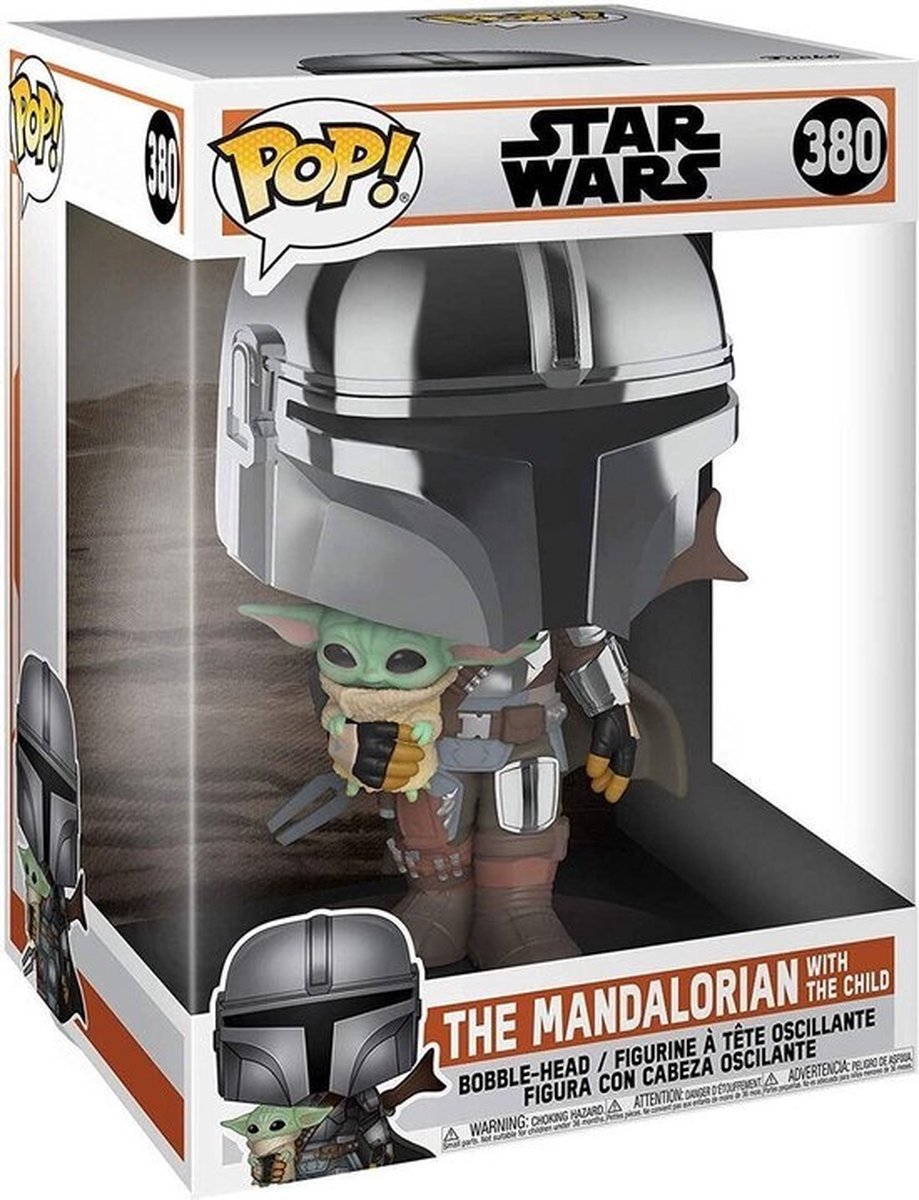 Funko pop star wars: jumbo mandalorian med børnepop #380