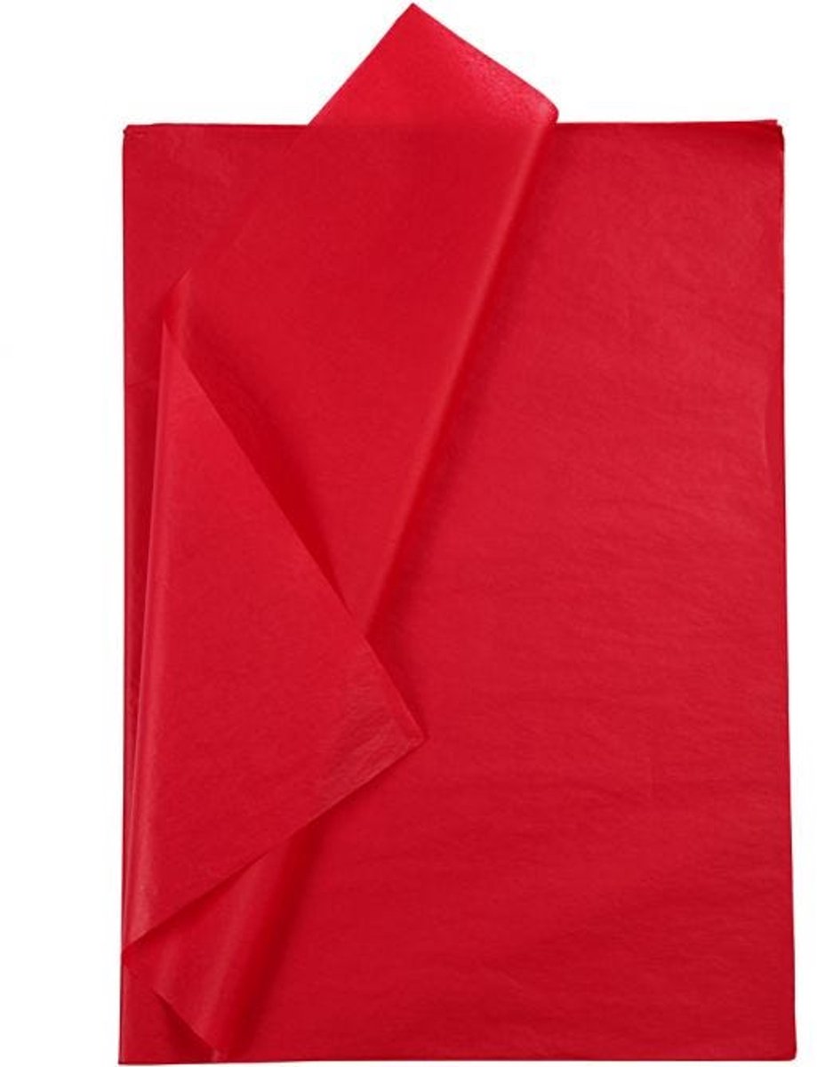 Creativ company cc silkepapir 50x70 cm rød 25 ark