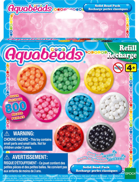 Aquabeads 31517 refill perlepakke - 800 perler i 8 farver
