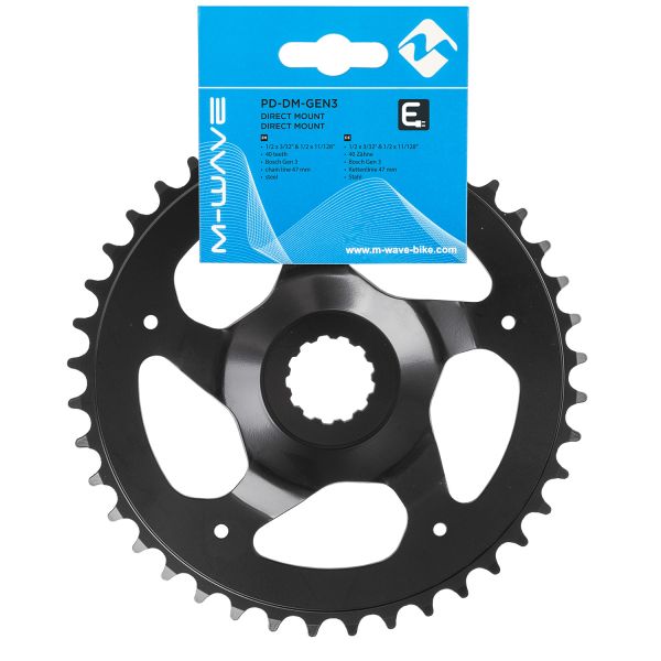 Messingleje samox el-cykel kædering bosch gen3 42t 47 mm. stål sort