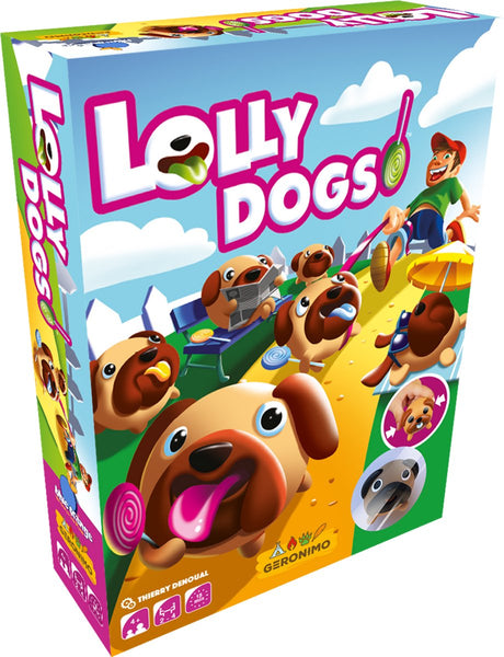 Geronimo spil lolly hund - - blå orange - børneleg - hukommelse - fra 4 år - fra 2 til 4 spillere