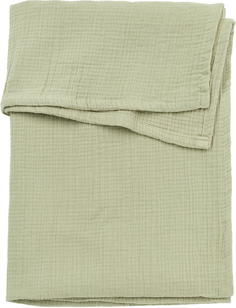 Meyco baby uni tremmeseng - forvasket hydrofil - blød oliven - 75x100cm - 0,3 tom