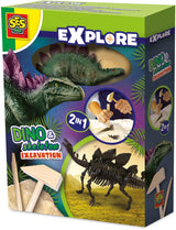Ses kreative ses udforske dino og skelet grave op 2i1 - stegosaurus