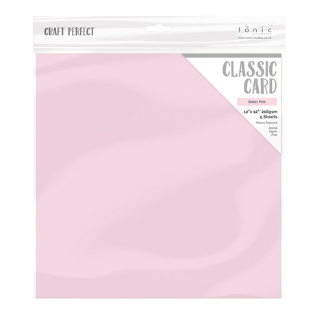 Craft perfect by tonic studios craft perfect • klassisk kort 30,5x30,5 cm 5 stk ballet pink