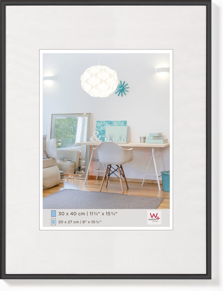 Walther new lifestyle - plastikramme - fotostørrelse 42x59,4 cm (din A2) - kunstglas - sort